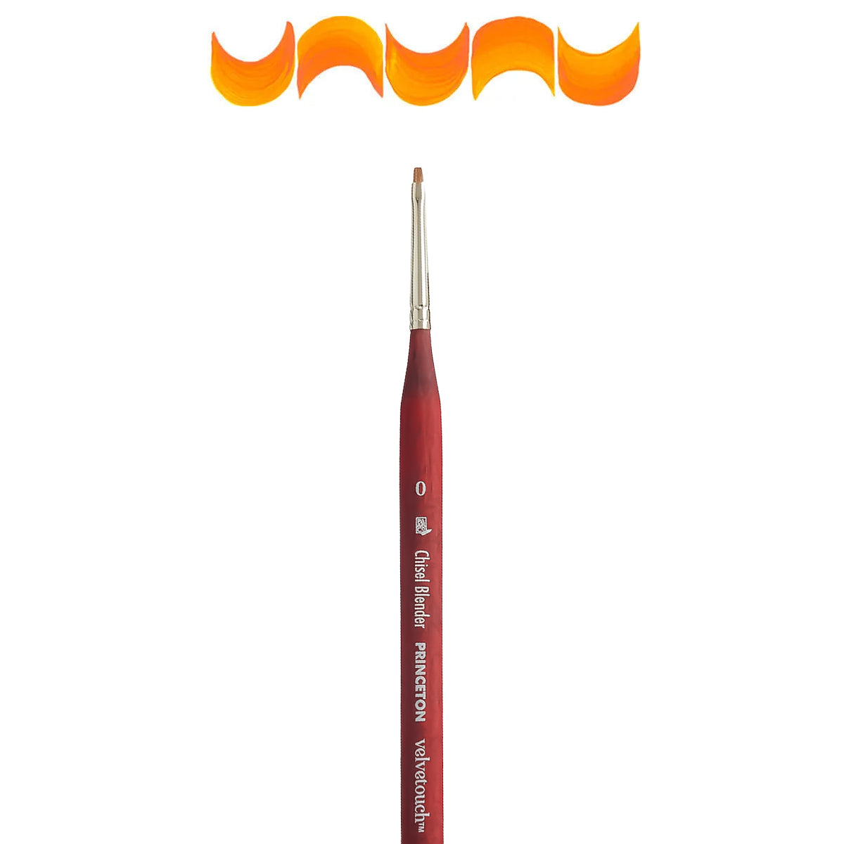 Pincel Profissional Princeton Velvetouch Sombreado Plano Curto Sintetico Mini 0