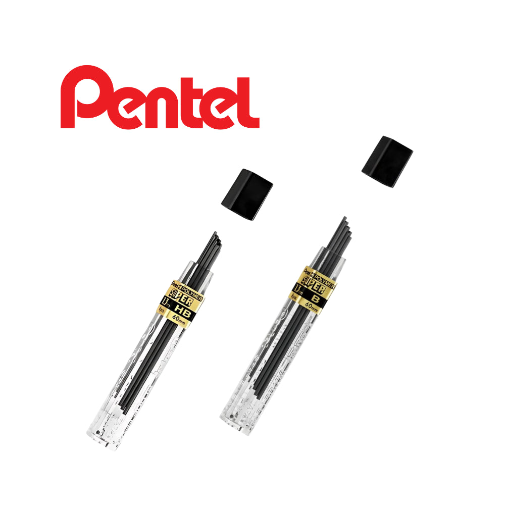 Tubo Mina Grafite Pentel Hi-polymer Super Pentel 1.3mm Com 8 Unidades
