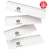 Regua em Pvc Transparente Trident - Tamanhos de 10cm a 60cm