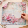 Papel para Scrapbook Dupla Face Floral de Inverno 30,5x30,5cm para Scrapbook e Papelaria Criativa Sd-1387 - Litoarte