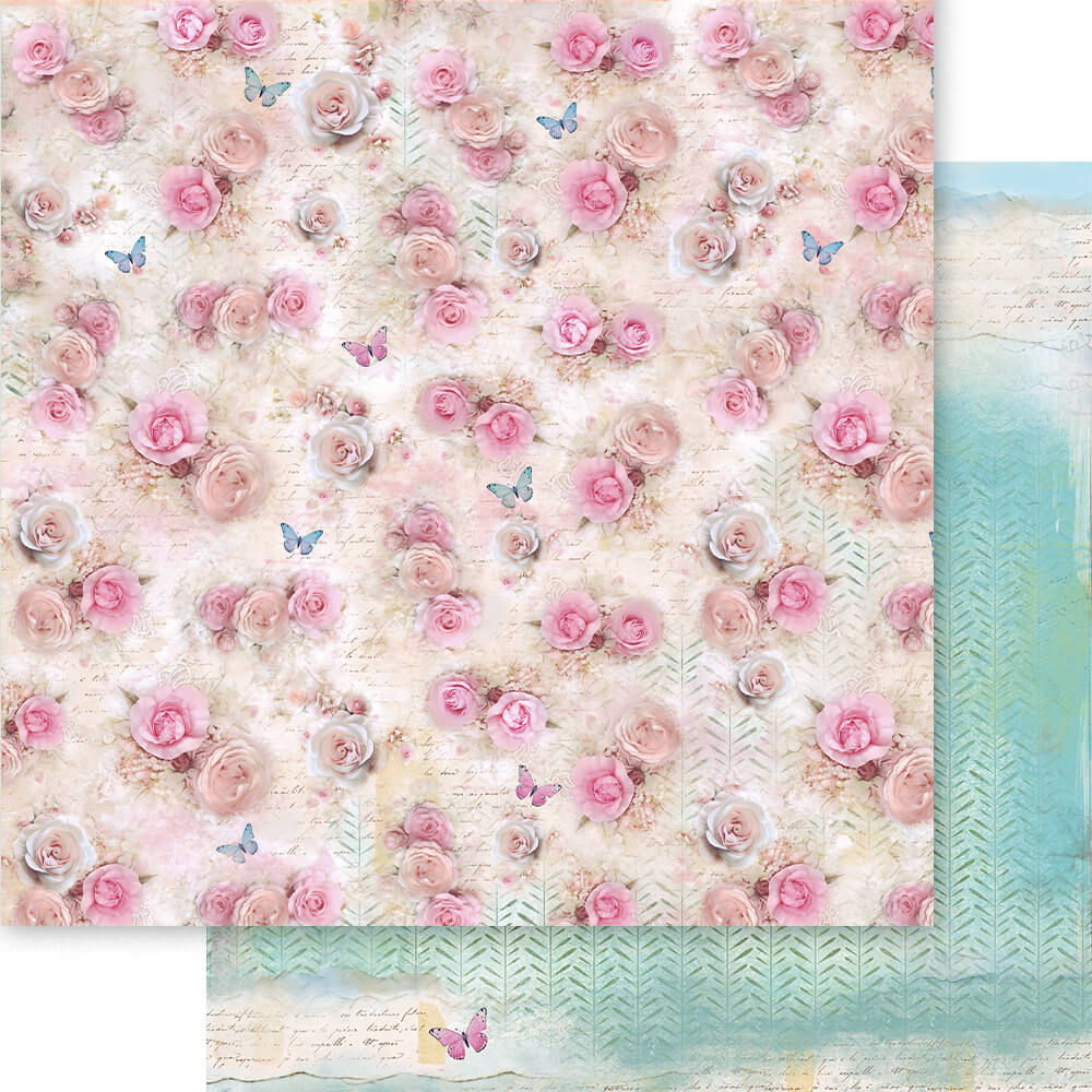 Papel para Scrapbook Dupla Face Primavera 30,5x30,5cm para Scrapbook e Papelaria Criativa Sd-1388 - Litoarte