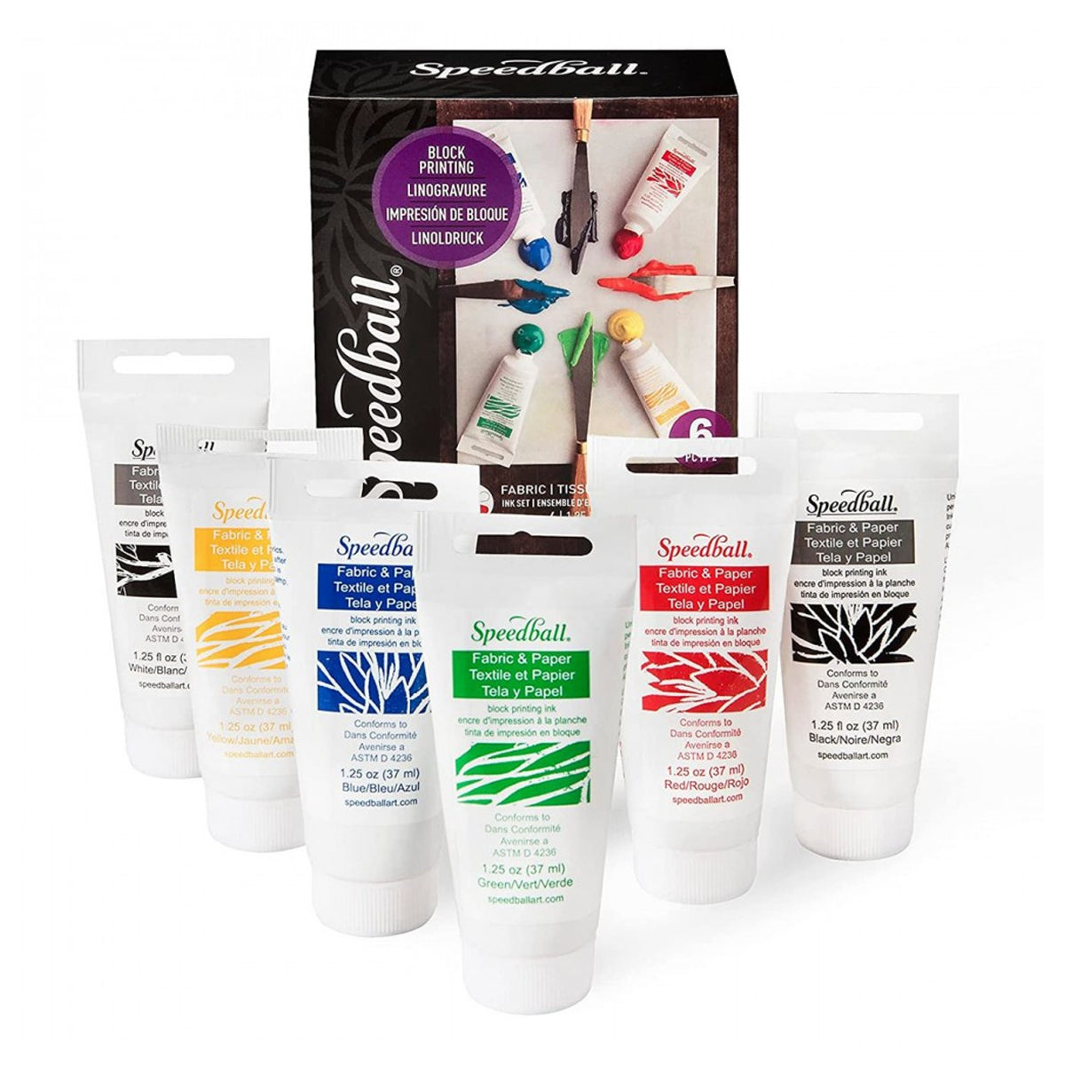 Kit de Tinta para Xilogravura em Tecido Speedball com 6 Cores