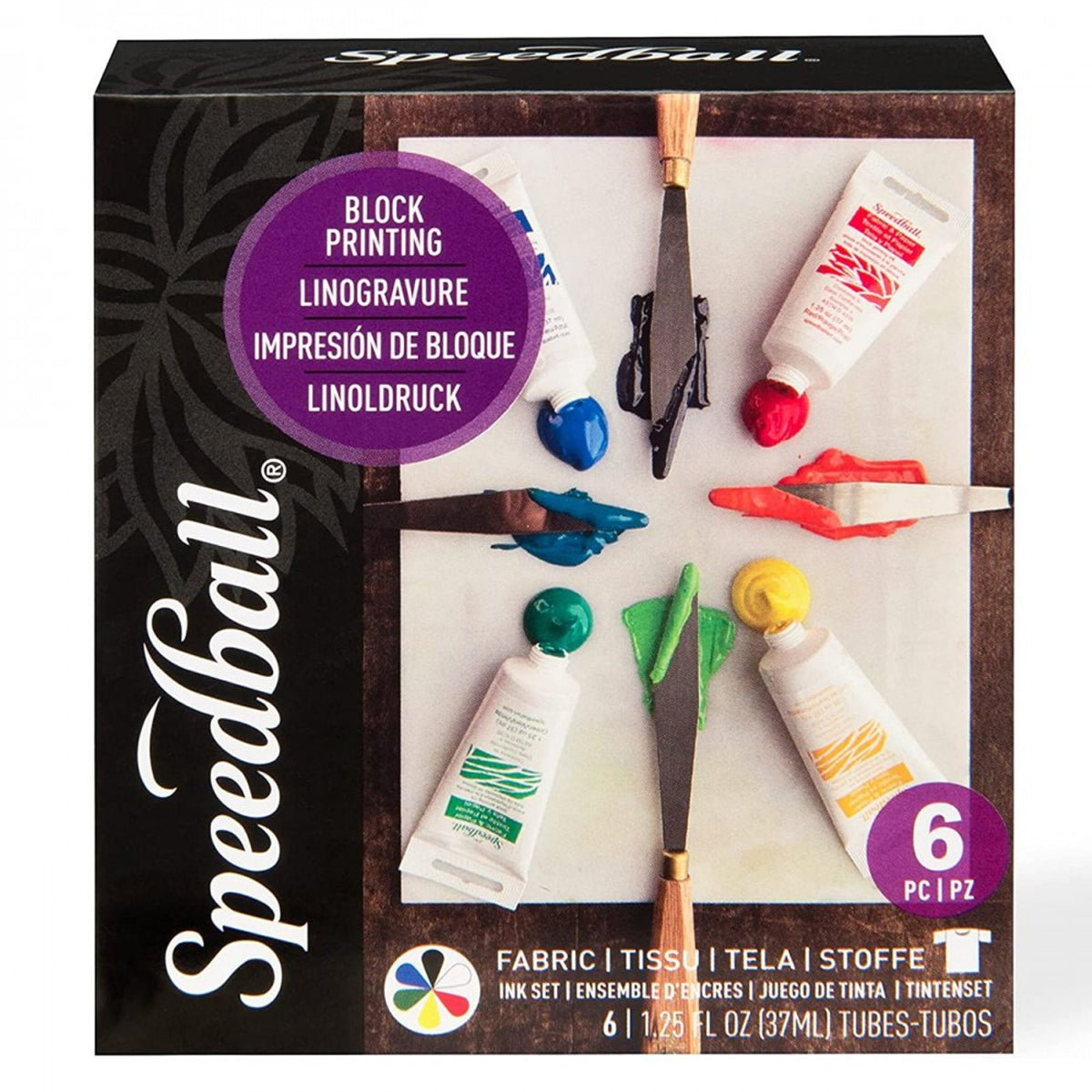 Kit de Tinta para Xilogravura em Tecido Speedball com 6 Cores