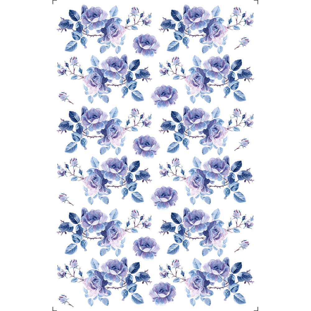 Transfer de Imagem Big Ramo de Flores 19,5x29,5cm para Artesanato e Decoração Tib-067 - Litoarte