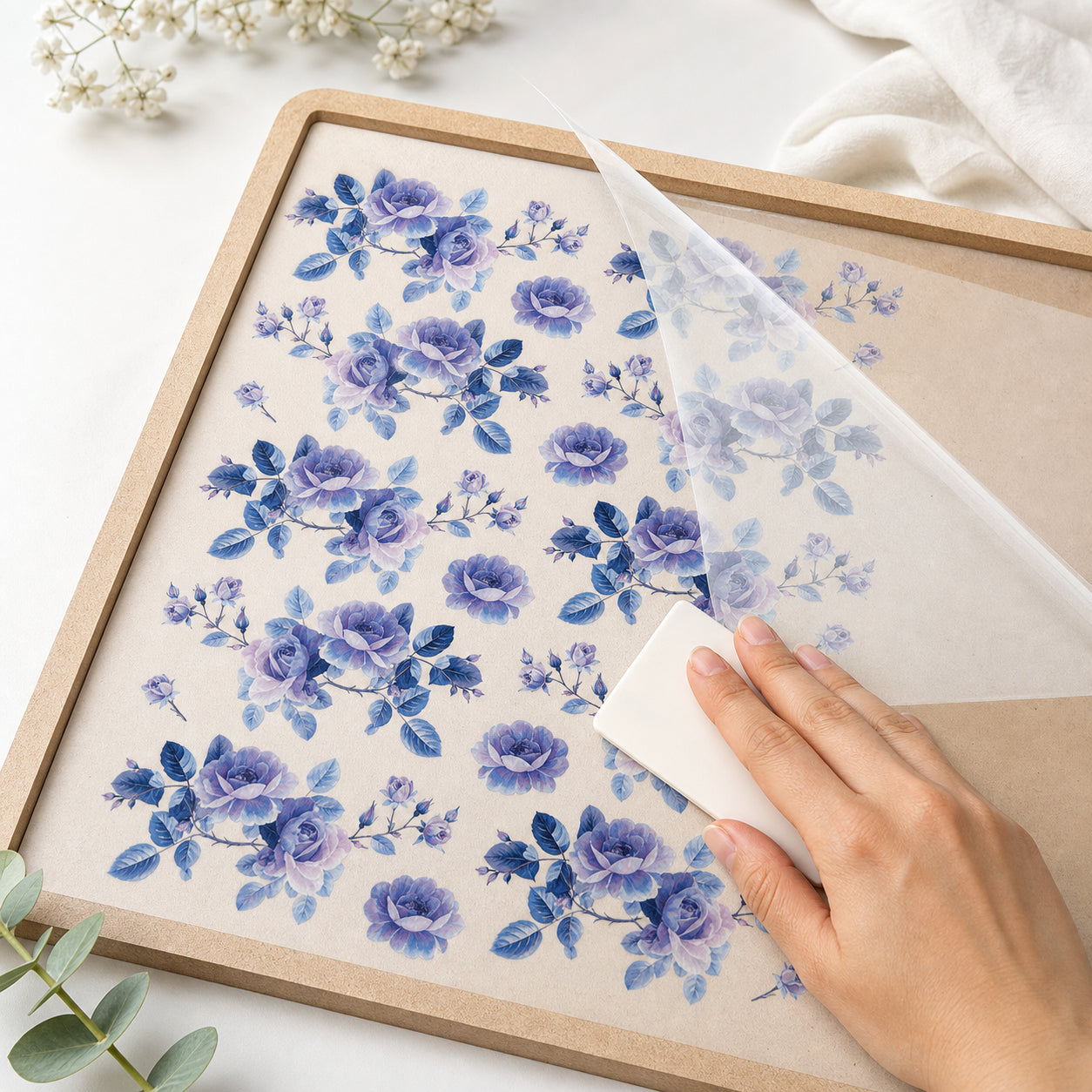 Transfer de Imagem Big Ramo de Flores 19,5x29,5cm para Artesanato e Decoração Tib-067 - Litoarte