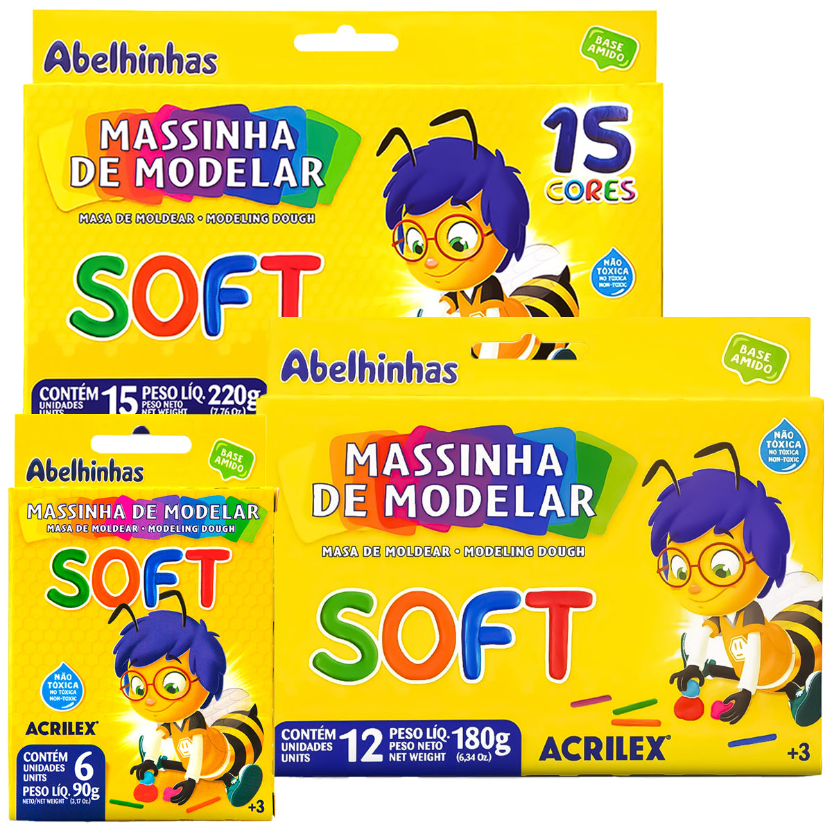 Estojo Massinha de Modelar Soft Art Kids Acrilex 