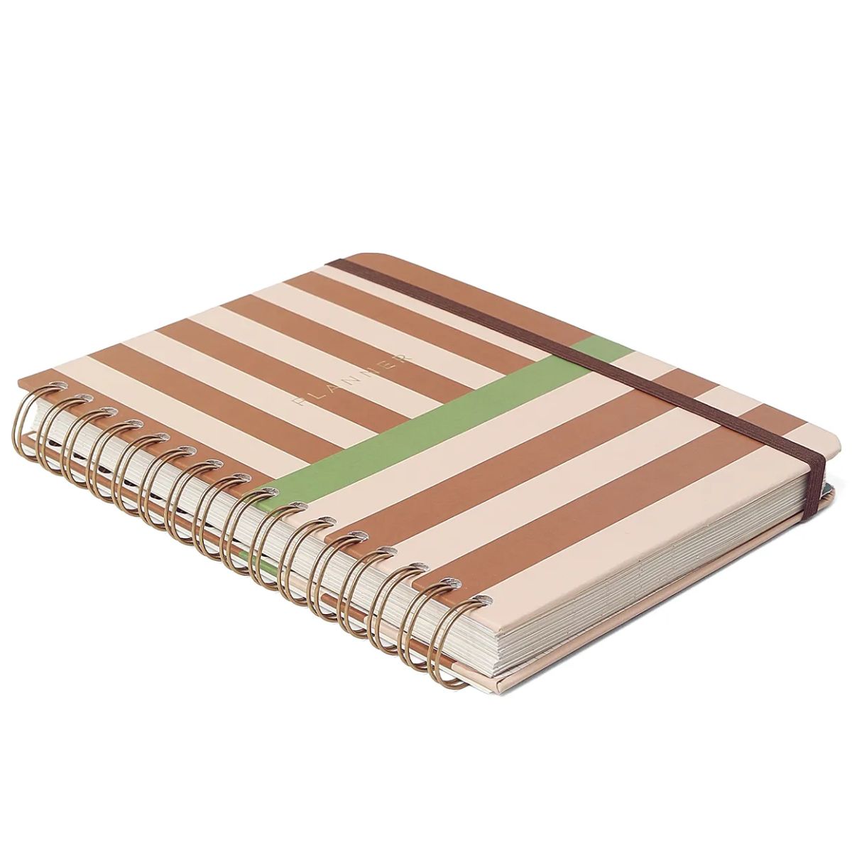 Planner Permanente Wire-o Cicero A5 14,8x21cm Semanal com Notas Mocha Pistache 100 Folhas 