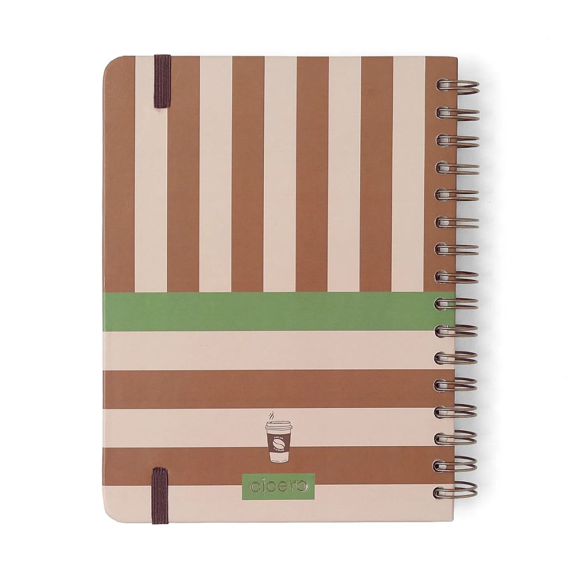 Planner Permanente Wire-o Cicero A5 14,8x21cm Semanal com Notas Mocha Pistache 100 Folhas 