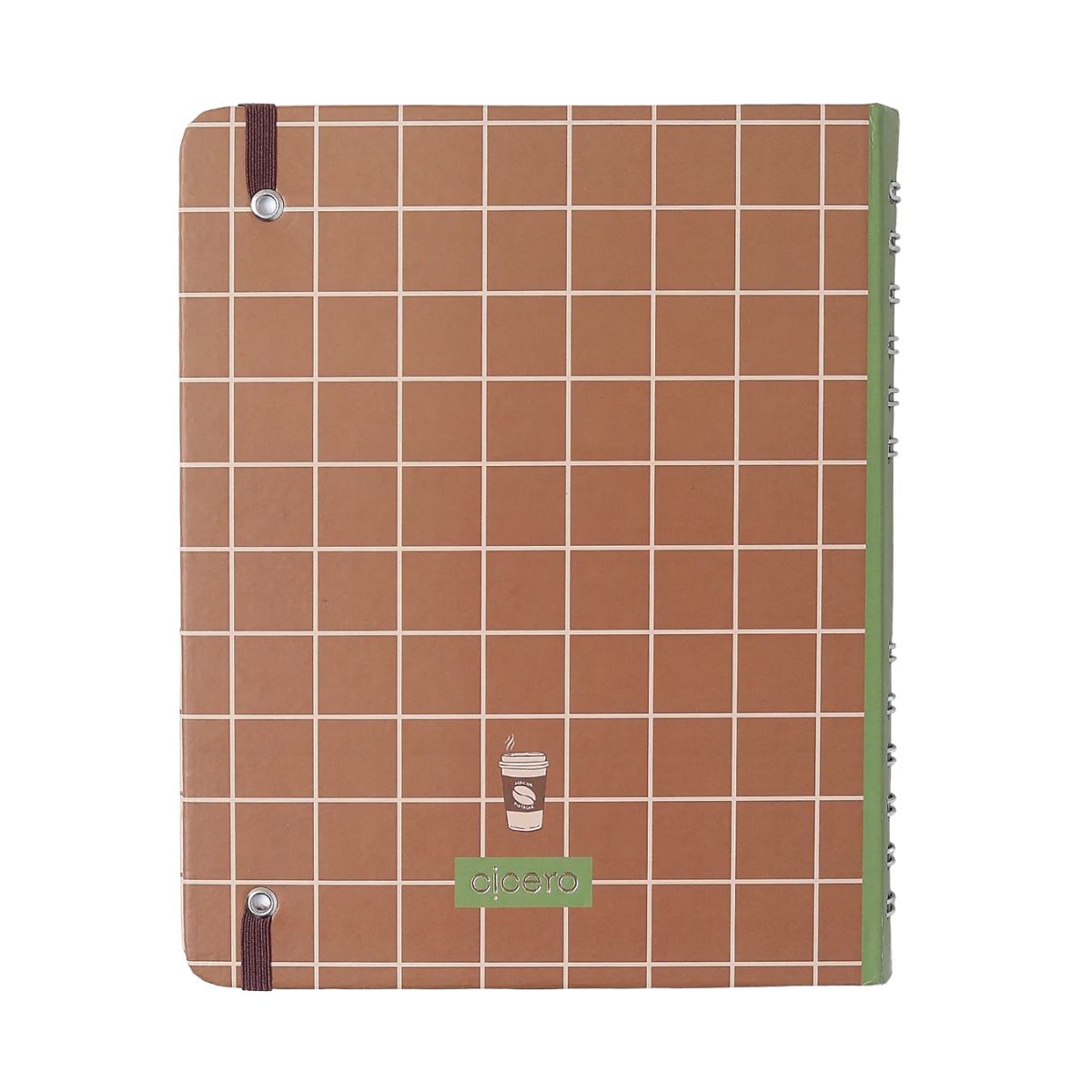 Caderno Organizador Wire-o Cicero A5 14,8x21cm 80 Folhas Mocha Pistache Pautado e Pontado
