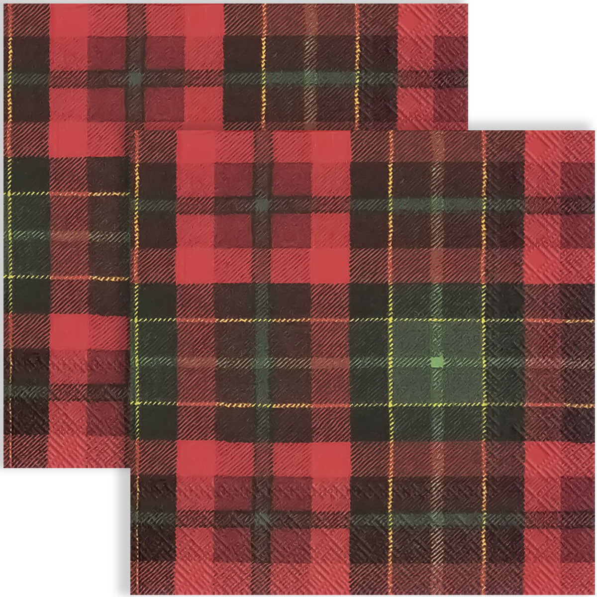Guardanapo para Decoupage Ihr 33x33cm com 2 Unidades - Tartan Vermelho