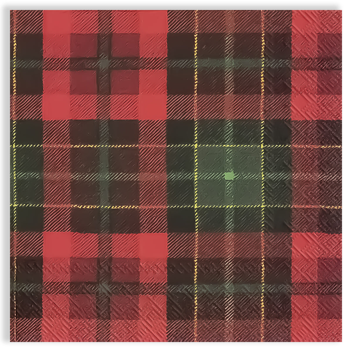 Guardanapo para Decoupage Ihr 33x33cm com 2 Unidades - Tartan Vermelho