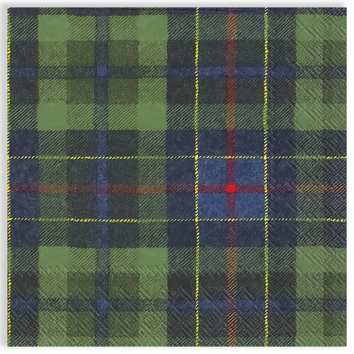 Guardanapo para Decoupage Ihr 33x33cm com 2 Unidades - Verde Xadrez