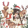 Guardanapo para Decoupage Ihr 33x33cm com 2 Unidades - Cachorros de Natal