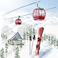 Guardanapo para Decoupage Ihr 33x33cm com 20 Unidades - Férias com Neve