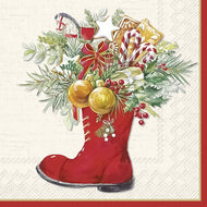 Guardanapo para Decoupage Ihr 33x33 Botas de Natal C/ 20 Unidade