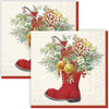 Guardanapo para Decoupage Ihr 33x33 Botas de Natal C/ 20 Unidade