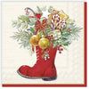 Guardanapo para Decoupage Ihr 33x33 Botas de Natal C/ 20 Unidade