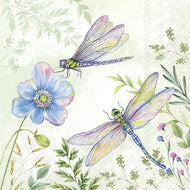 Guardanapo para Decoupage Ihr 33x33 Libelula e Flor C/ 20 Unidade