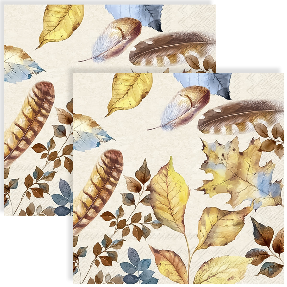 Guardanapo para Decoupage Ihr 33x33cm com 2 Unidades - Folhas da Natureza