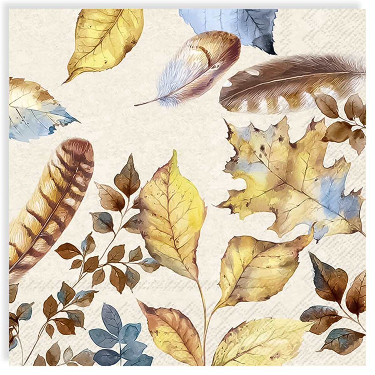 Guardanapo para Decoupage Ihr 33x33cm com 2 Unidades - Folhas da Natureza