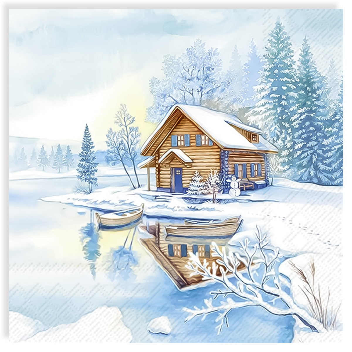 Guardanapo para Decoupage Ihr 33x33 a Casa do Lago C/ 20 Unidade