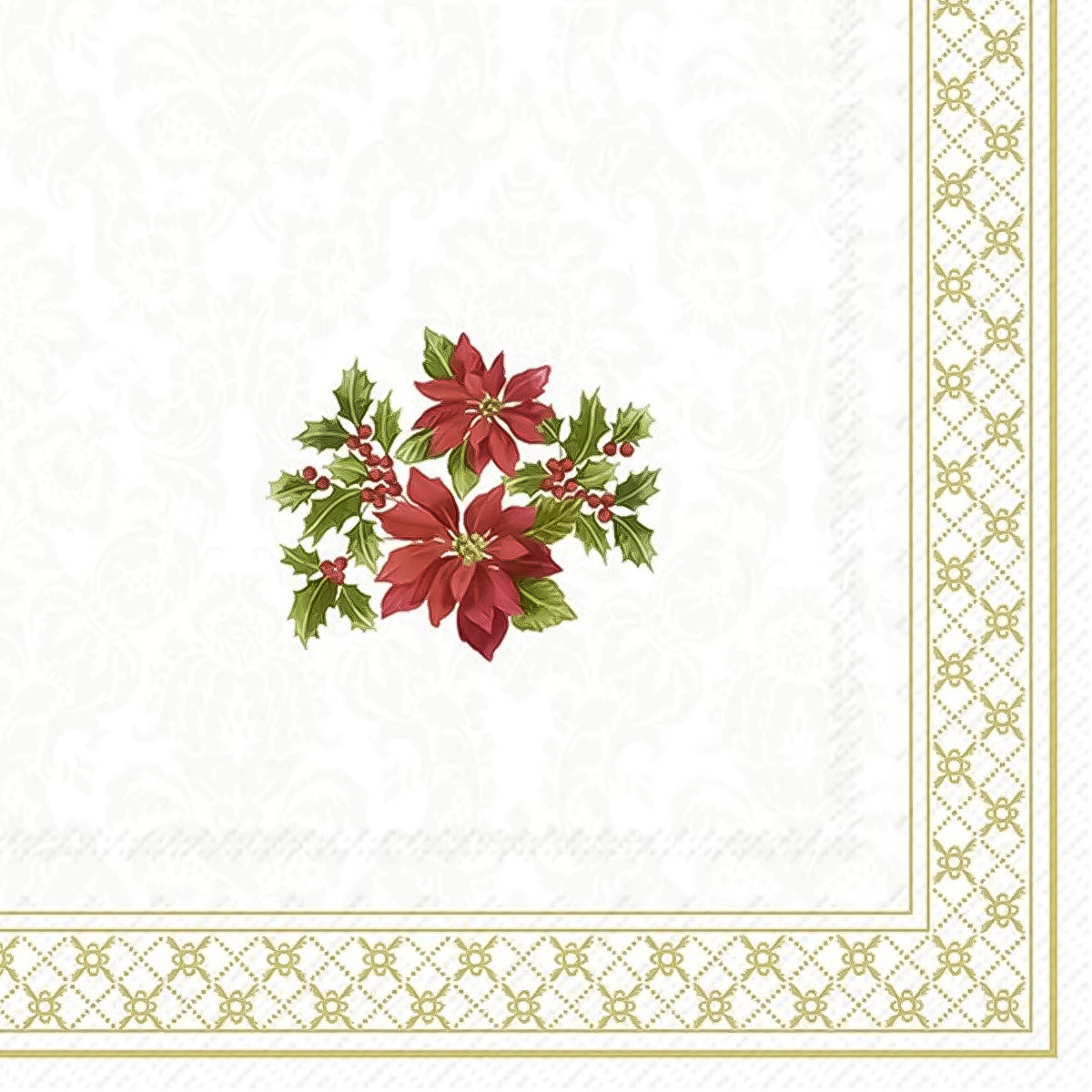 Guardanapo para Decoupage Ihr 33x33 Flor Classica de Natal C/ 20 Unidade