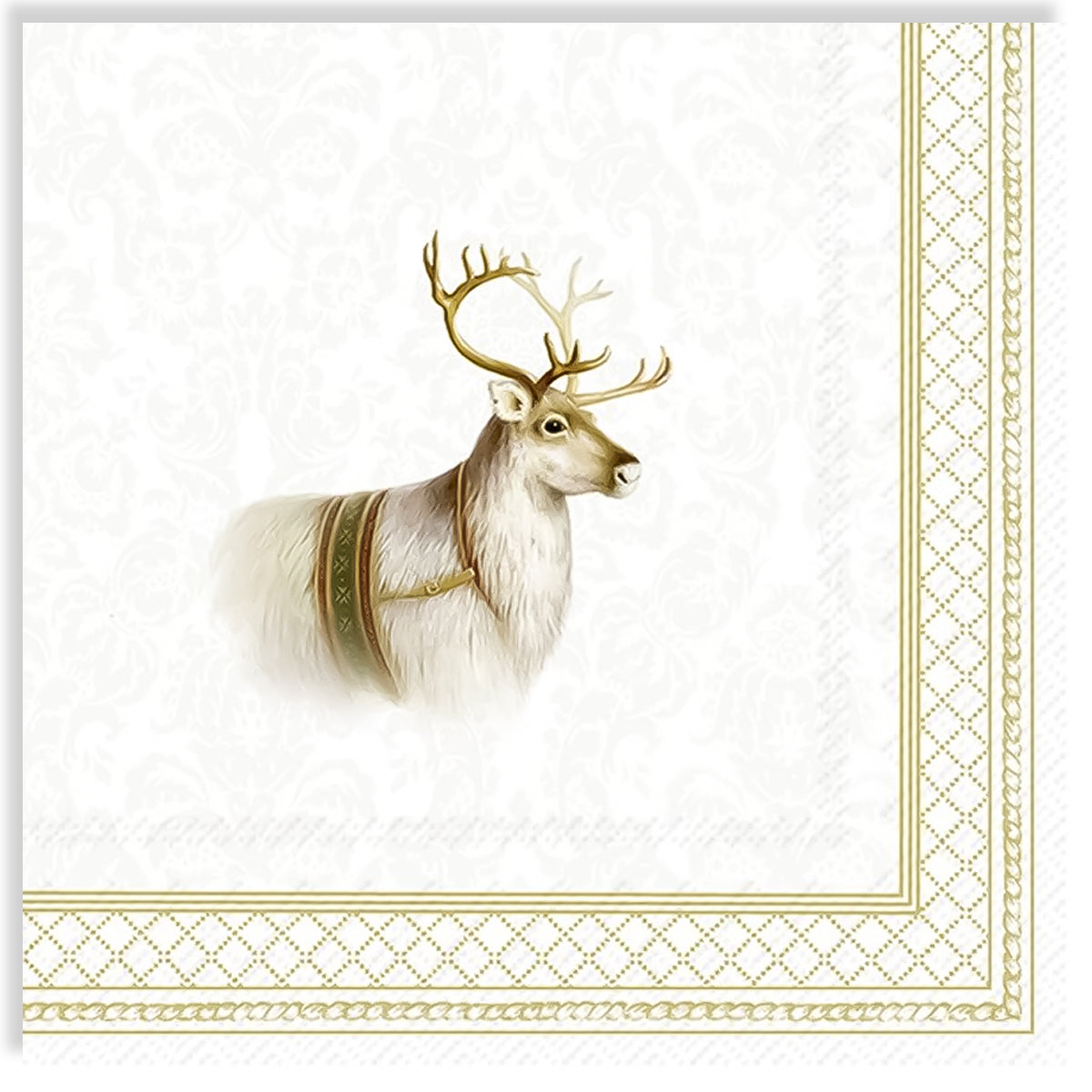 Guardanapo para Decoupage Ihr 33x33cm com 2 Unidades - Rena de Natal