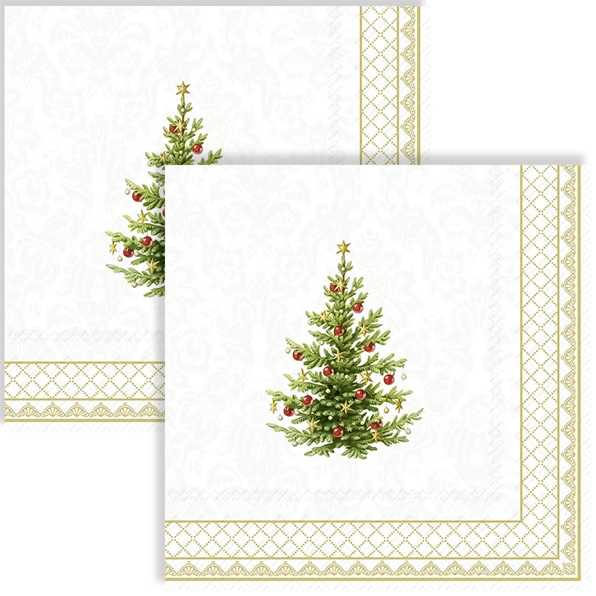 Guardanapo para Decoupage Ihr 33x33cm com 2 Unidades - Árvore de Natal