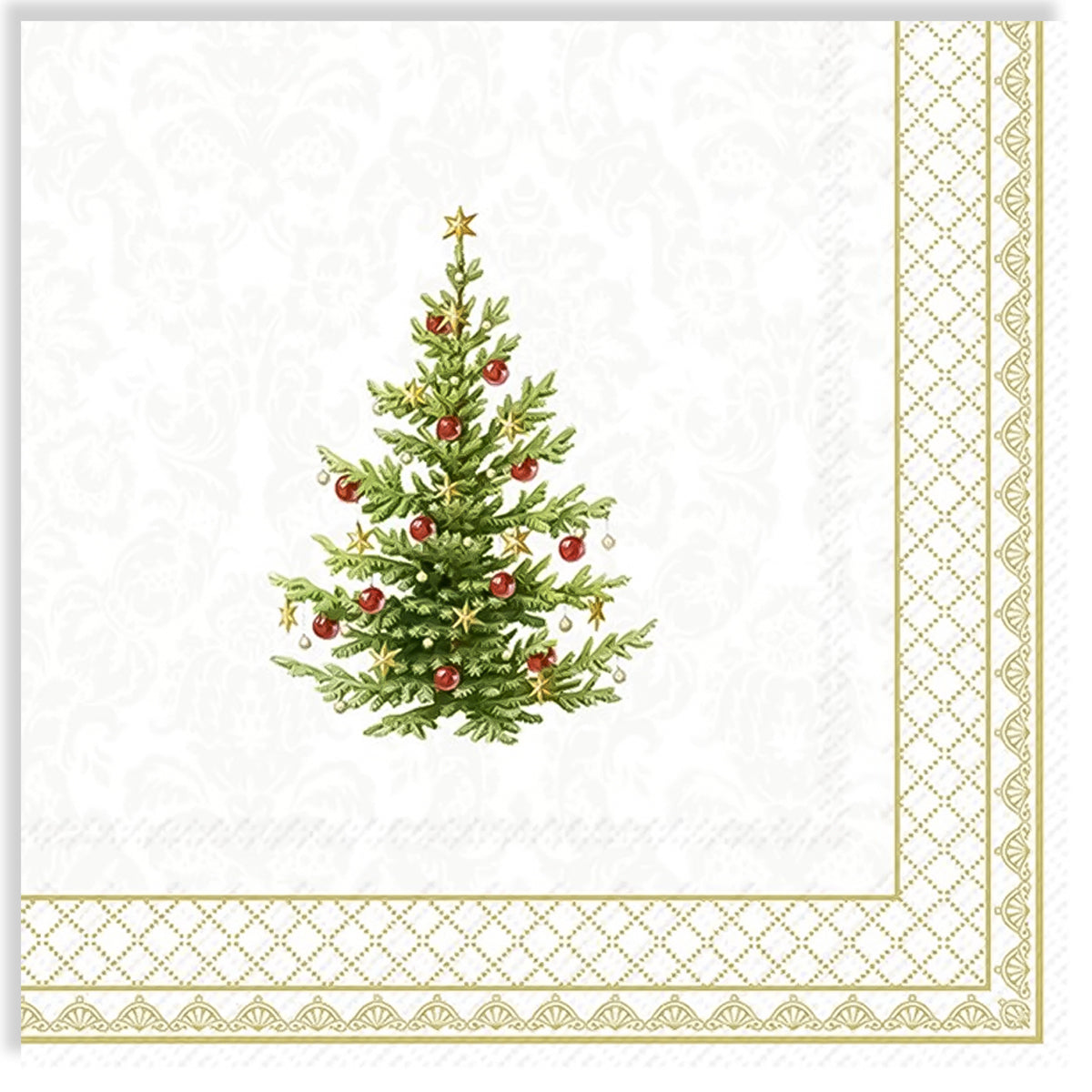 Guardanapo para Decoupage Ihr 33x33cm com 2 Unidades - Árvore de Natal