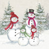 Guardanapo para Decoupage Ihr 33x33 Familia de Boneco de Neve C/ 20 Unidade