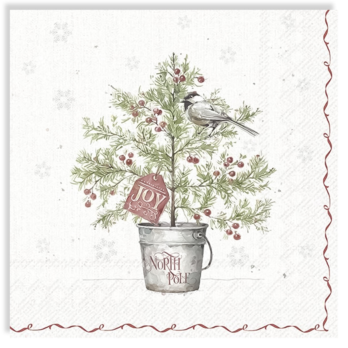 Guardanapo para Decoupage Ihr 33x33cm com 2 Unidades - Árvore com Pássaro