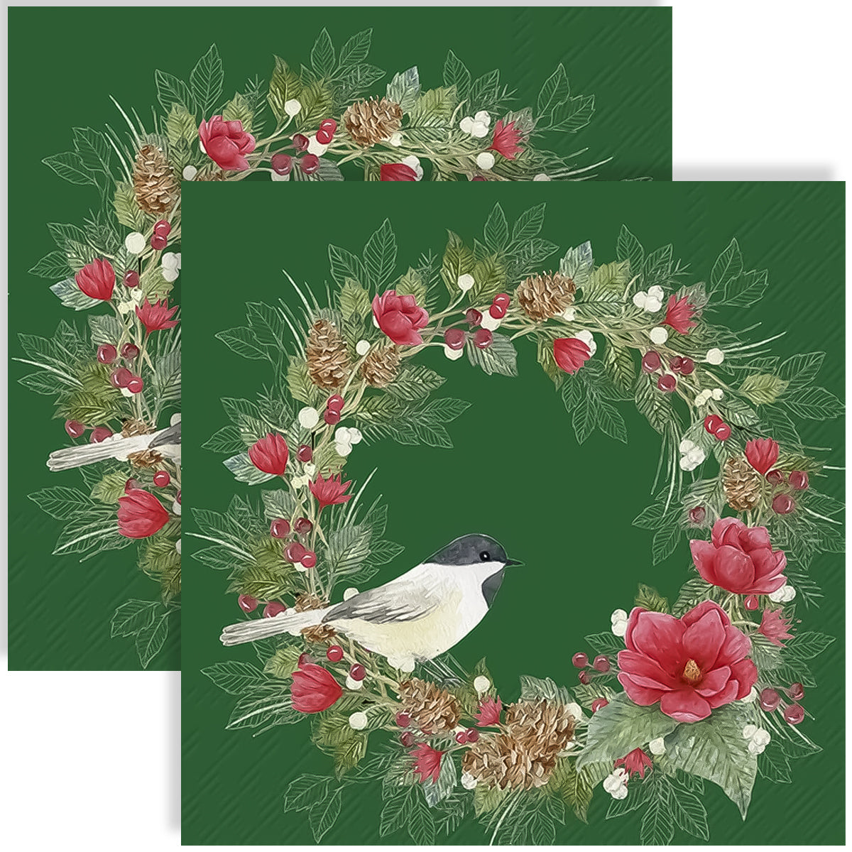 Guardanapo para Decoupage Ihr 33x33cm com 2 Unidades - Guirlanda de Natal