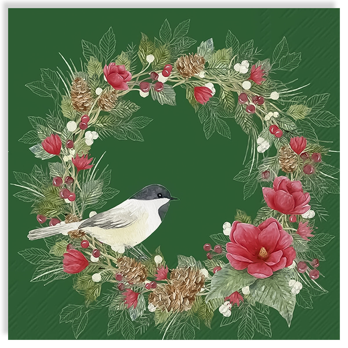 Guardanapo para Decoupage Ihr 33x33cm com 2 Unidades - Guirlanda de Natal