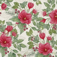 Guardanapo para Decoupage Ihr 33x33cm com 2 Unidades - Flores Rosa Natal