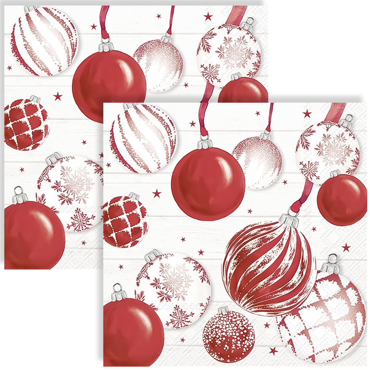 Guardanapo para Decoupage Ihr 33x33cm com 2 Unidades - Esferas de Natal