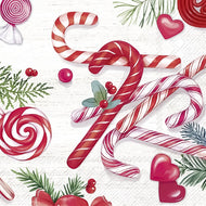 Guardanapo para Decoupage Ihr 33x33cm com 2 Unidades - Bengalas Doce Natal