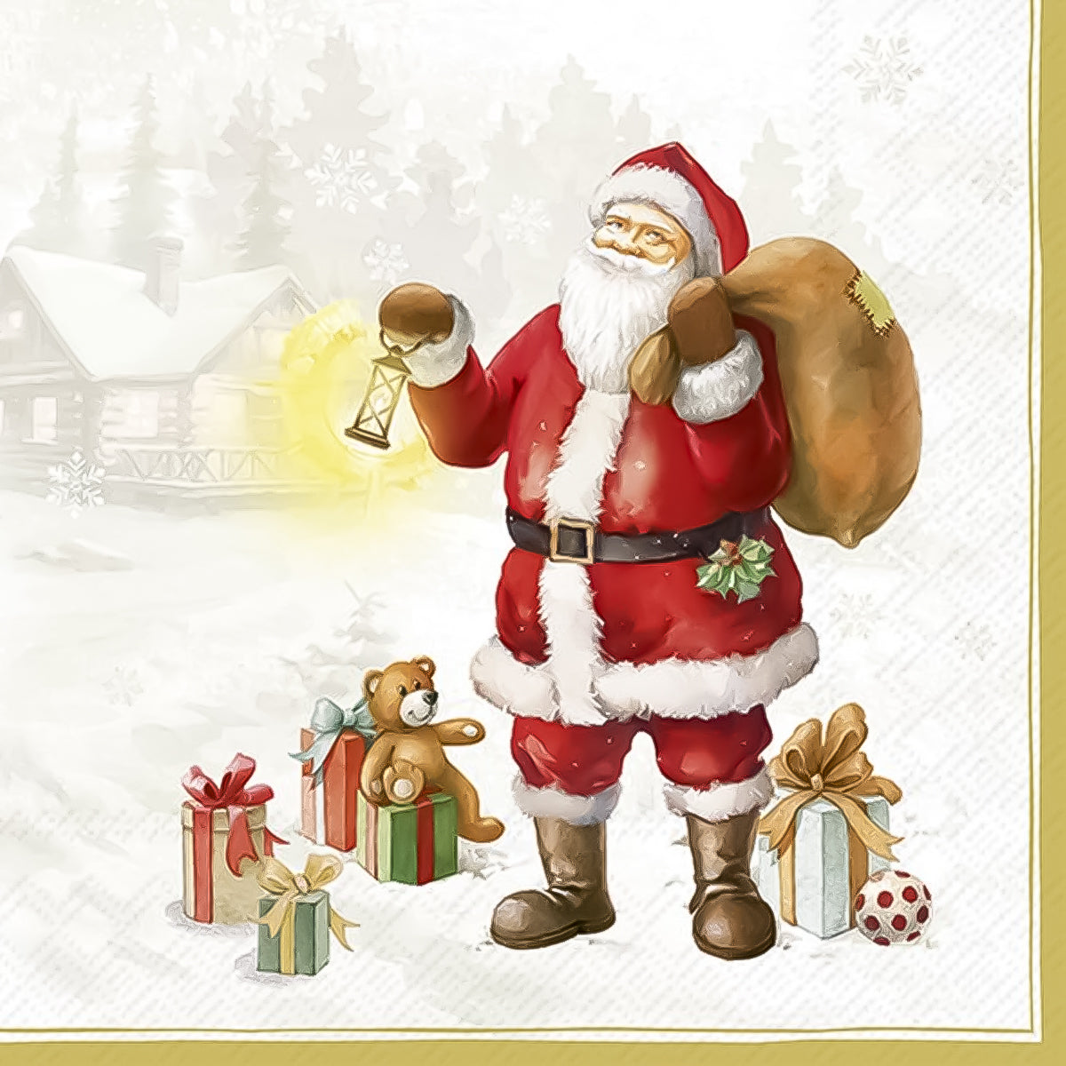 Guardanapo para Decoupage Ihr 33x33 Papai Noel C/ 20 Unidade