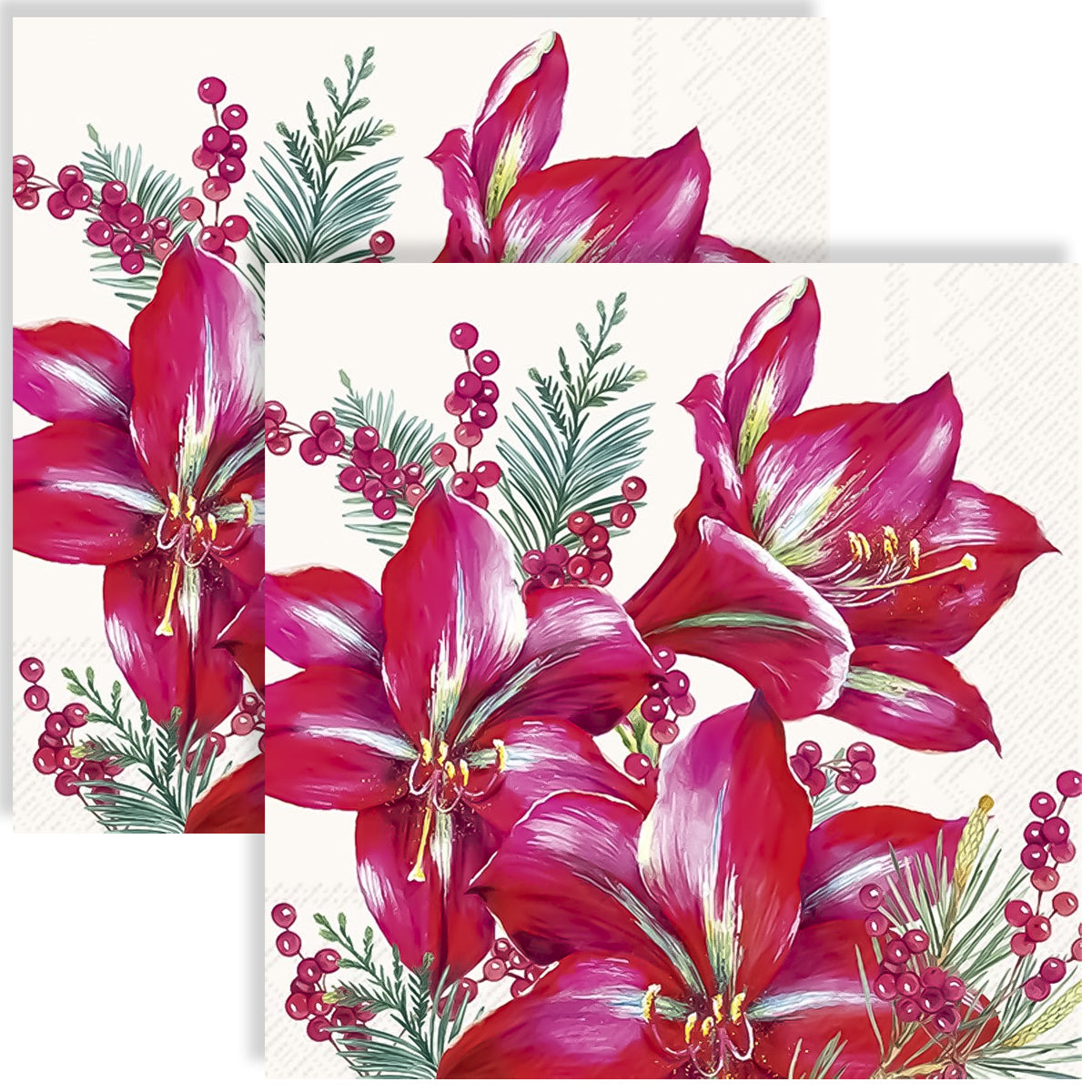 Guardanapo para Decoupage Ihr 33x33 Flores Rosas C/ 20 Unidade