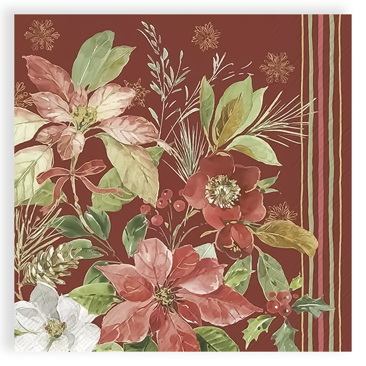 Guardanapo para Decoupage Ihr 33x33cm com 2 Unidades - Buquê de Rosas Vermelhas