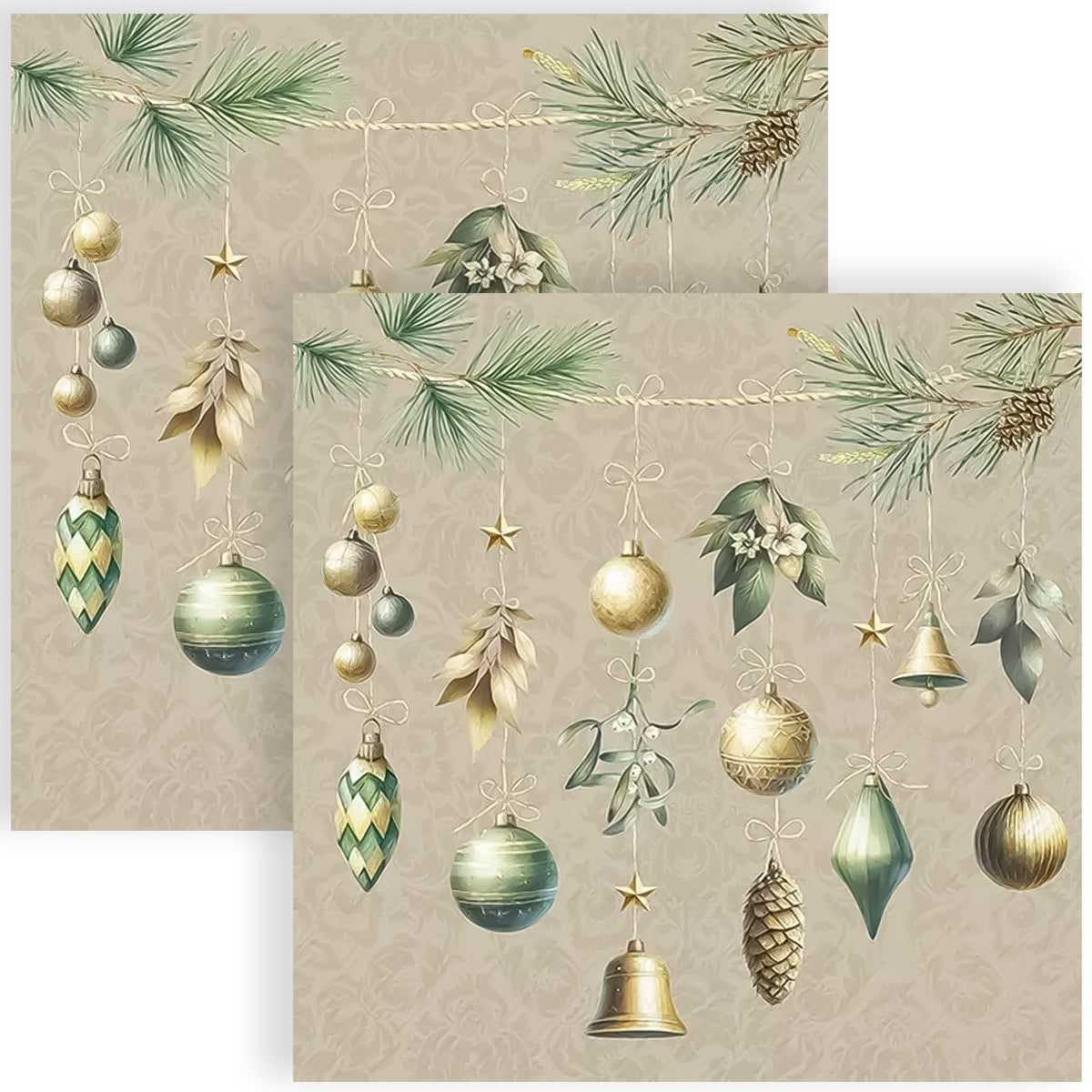 Guardanapo para Decoupage Ihr 33x33cm com 2 Unidades - Decoração de Natal