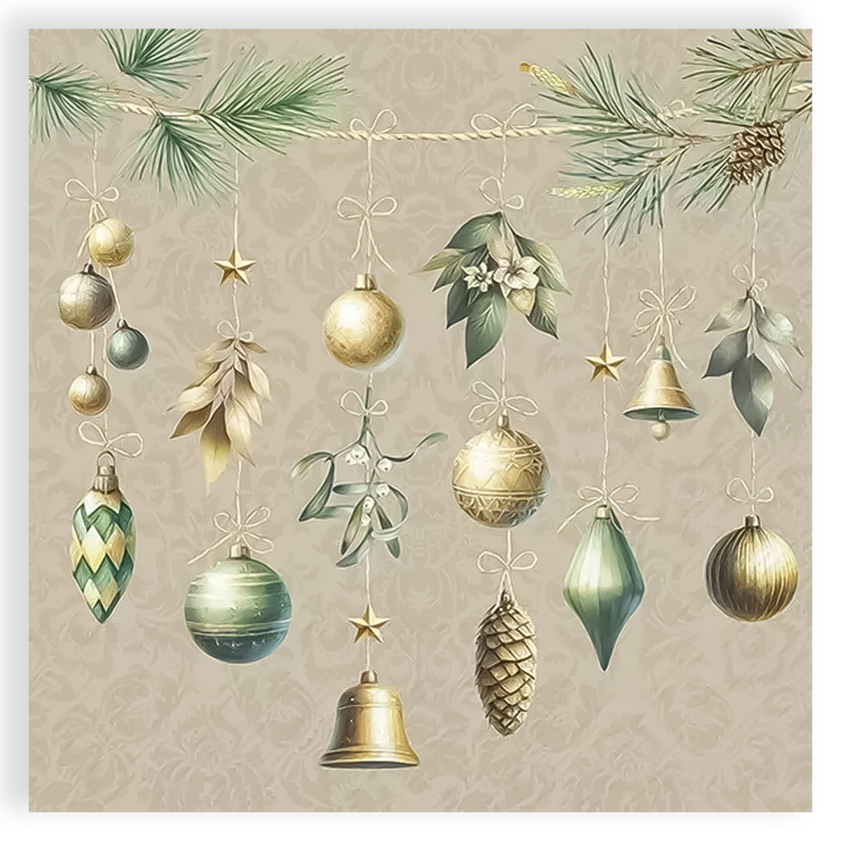 Guardanapo para Decoupage Ihr 33x33cm com 2 Unidades - Decoração de Natal