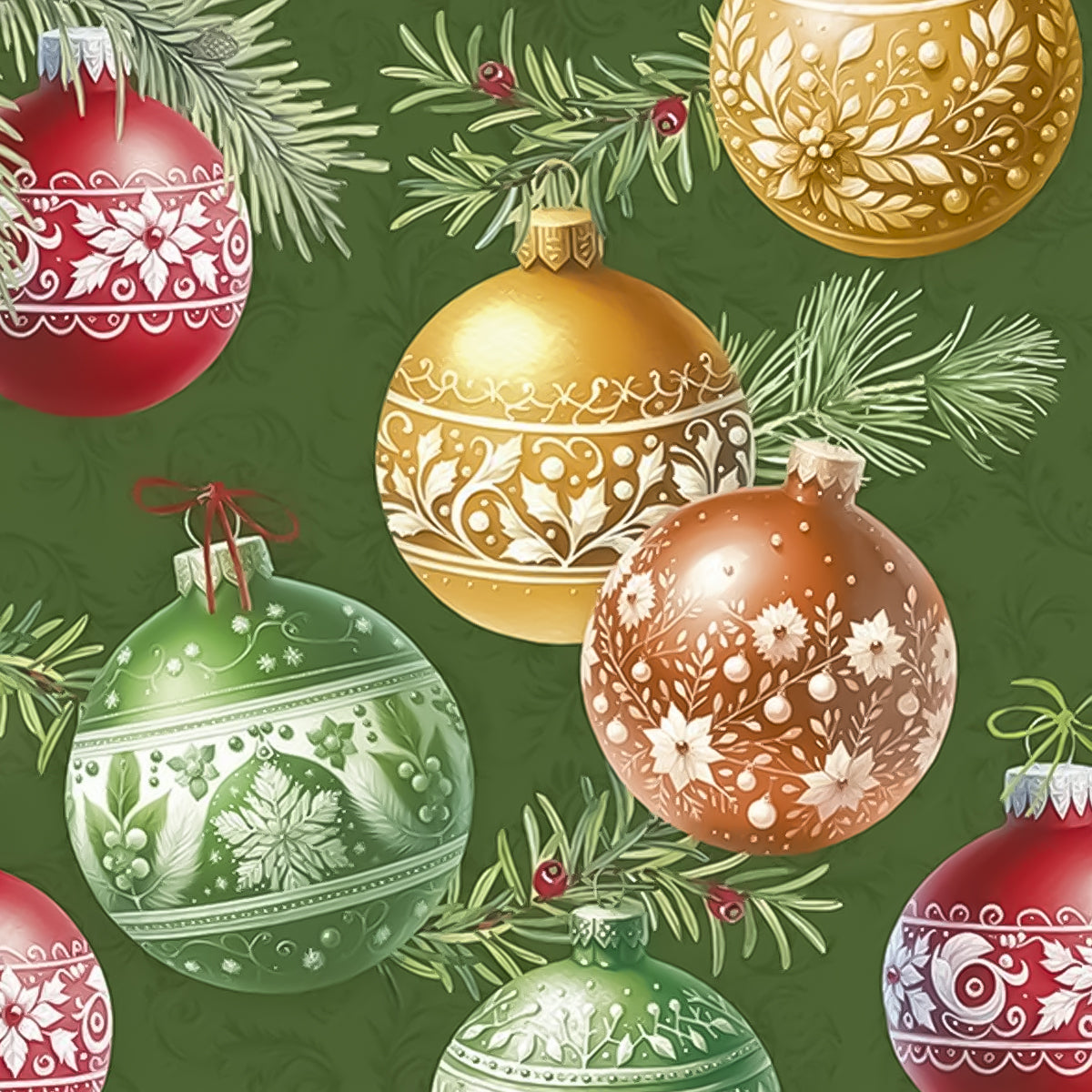 Guardanapo para Decoupage Ihr 33x33cm com 2 Unidades - Enfeites Natalinos