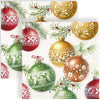 Guardanapo para Decoupage Ihr 33x33 Bolhas de Natal Creme com 20 Unidades