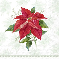 Guardanapo para Decoupage Ihr 33x33 Classico Poinsetta Verde com 20 Unidades