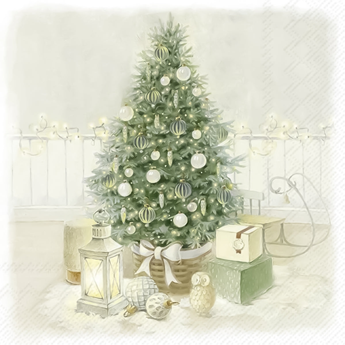 Guardanapo para Decoupage Ihr 33x33cm com 2 Unidades - Véspera de Natal