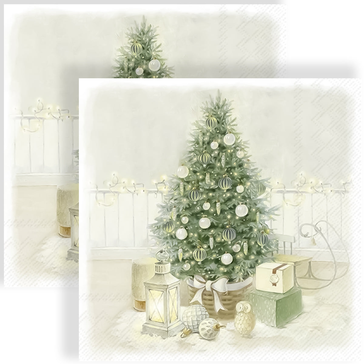 Guardanapo para Decoupage Ihr 33x33cm com 2 Unidades - Véspera de Natal