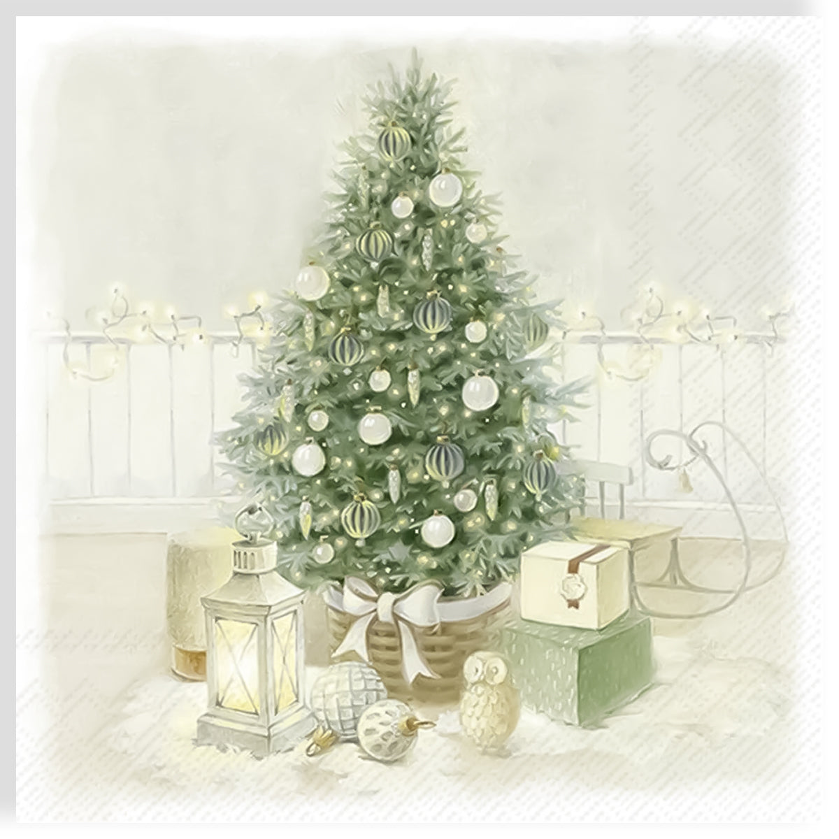 Guardanapo para Decoupage Ihr 33x33cm com 2 Unidades - Véspera de Natal