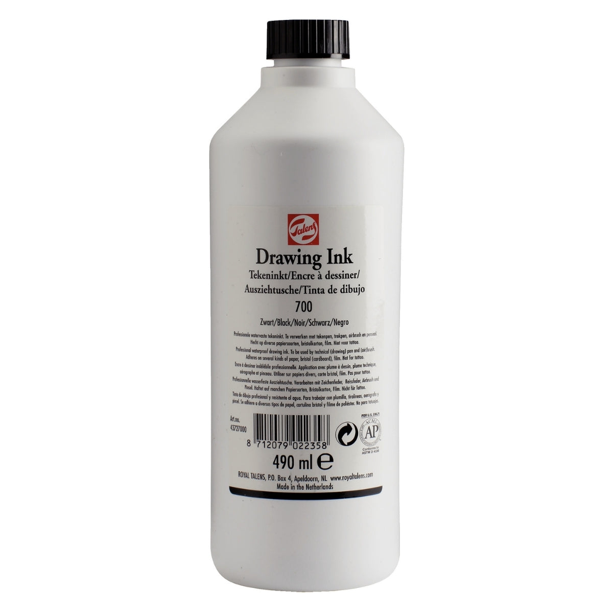 Tinta Nanquim para Desenho 490ml Preto - Royal & Talens 43727000