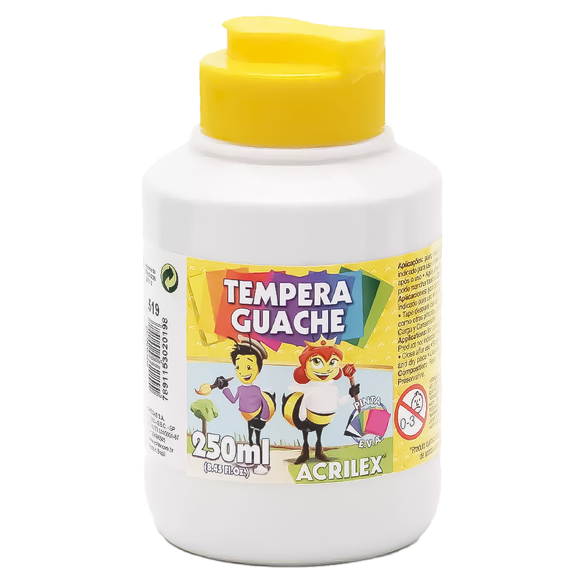21785-tinta-tempera-guache-acrilex-250ml-519---branco-364255