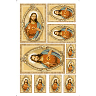 Transfer de Imagem Small Sagrado Coracao de Jesus 9,8x15cm para Artesanato e Decoração Tis-033 - Litoarte
